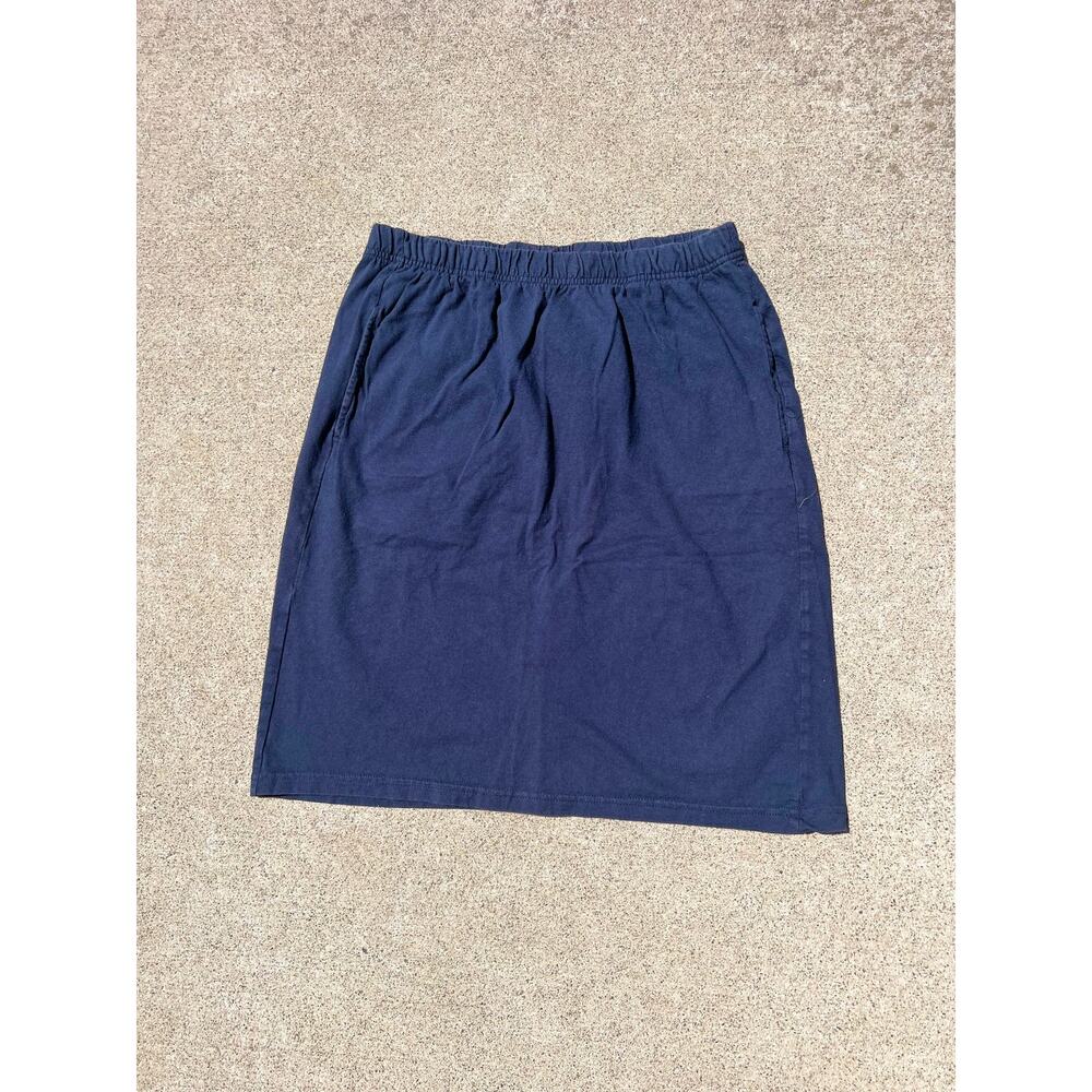Vtg Basic Editions Navy Cotton Mini Skirt Small Casual Minimalist Streetwear‎